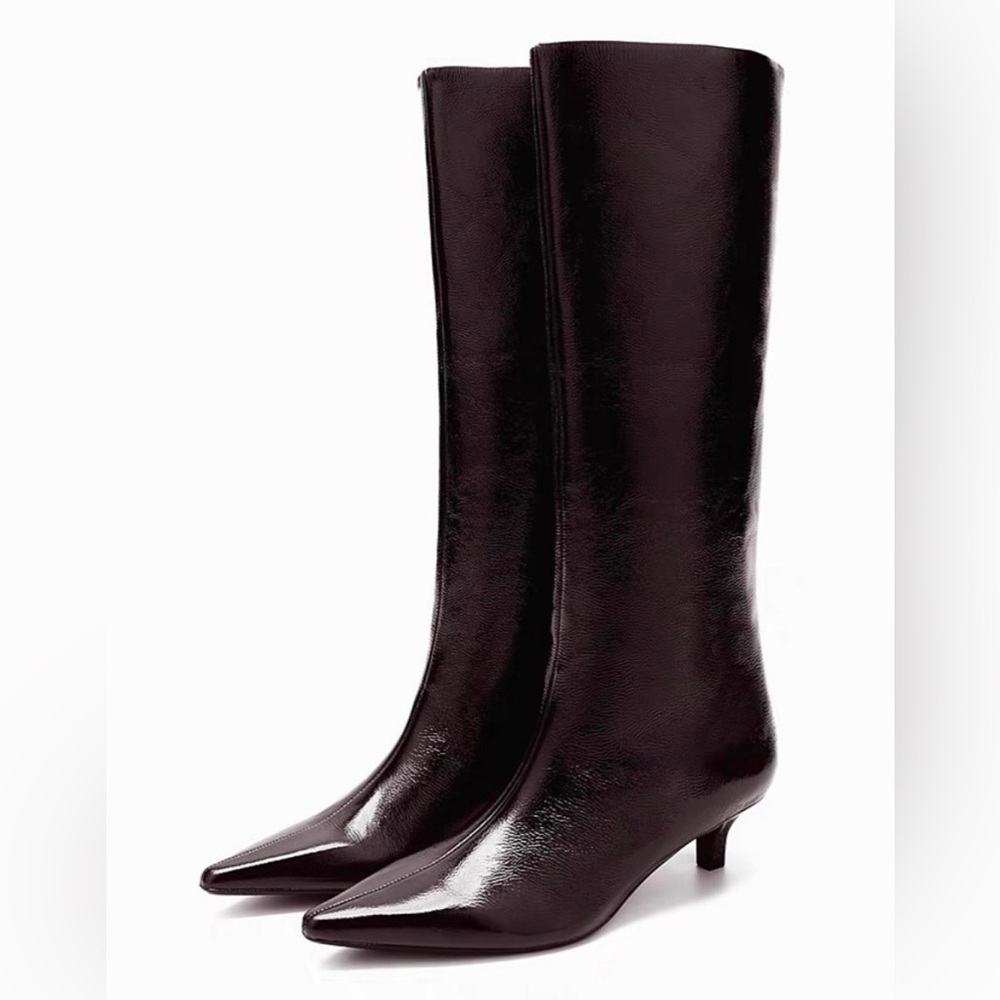 Zara kitten heel boots